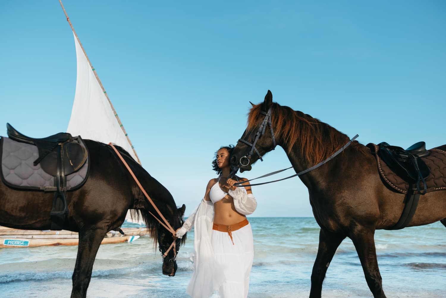 SUNSET HORSE RIDING PHOTOSHOOT AT THE NEST, ZANZIBAR - ZANZIBAR